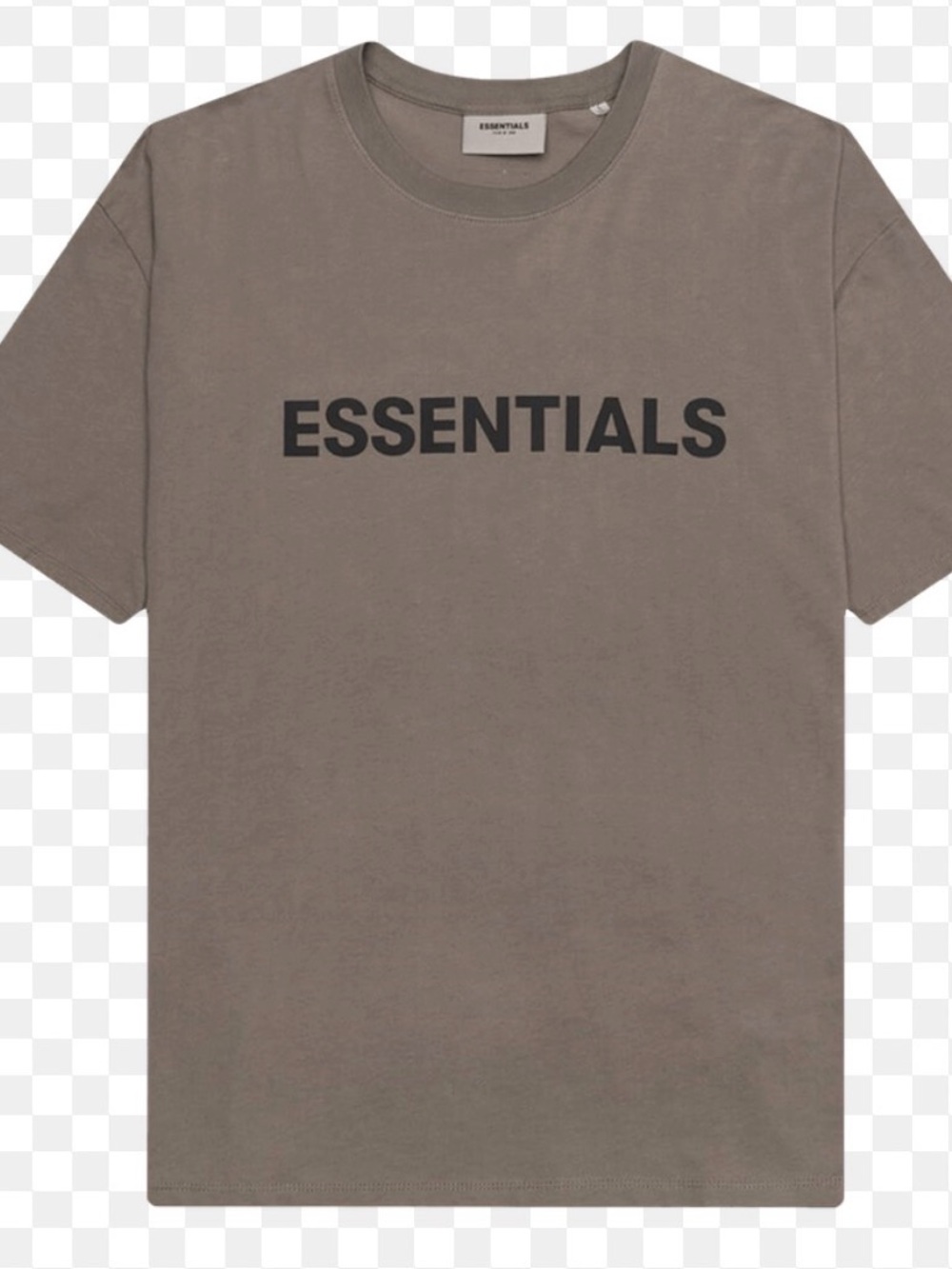 Fear of God Essentials Taupe Short Sleeve T-Shirt Size Medium 100% Cotton